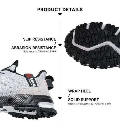 Baasploa Professional Running Shoes For Men Lightweight Men's Designer Mesh Sneakers Lace-Up Male Outdoor Sports Tennis Shoe