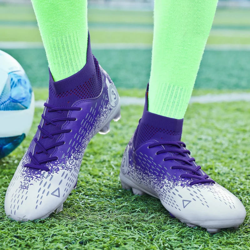 Talla 31-45 Zapatillas de fútbol para hombre, botas de fútbol para mujer, tacos de fútbol para niños, zapatillas de entrenamiento para adolescentes, calzado deportivo transpirable