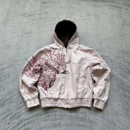 Produit gaming premium Fraquane, 2026 New American Fashion Trend Goth Printed Zipper Hoodie Women Street Hip Hop Punk Rock Sweatshirt Unisex Casual Loose Hoodie