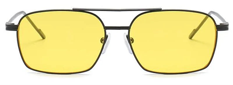 NEW Sun Glasses Unisex Double Beam Anti-UV Spectacles Personality Eyeglasses Simplity Ornamental Alloy Frame Sunglasses