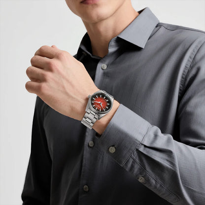 BERNY men’s watch – Quartz watch, sapphire crystal, luminescent hands, water-resistant to 10 ATM, made entirely of stainless steel – Elegant and casual style, ideal for everyday wear or professional occasions