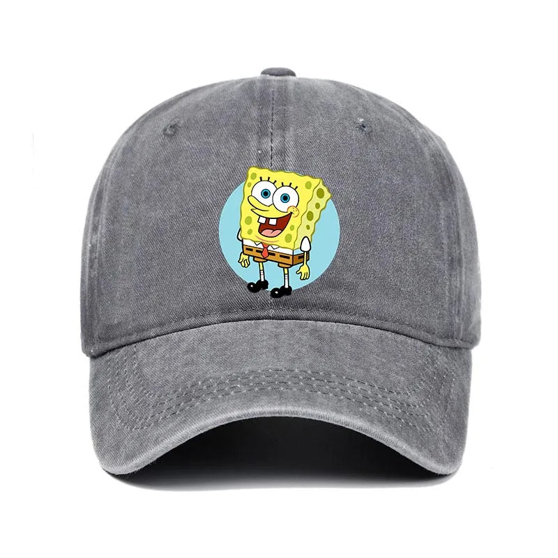 Fashion Cute SpongeBobs Baseball Cap Movie Cartoon Role Adult Men Women Sport Casual Sunshade Adjustable Anime Peaked Mesh Hat