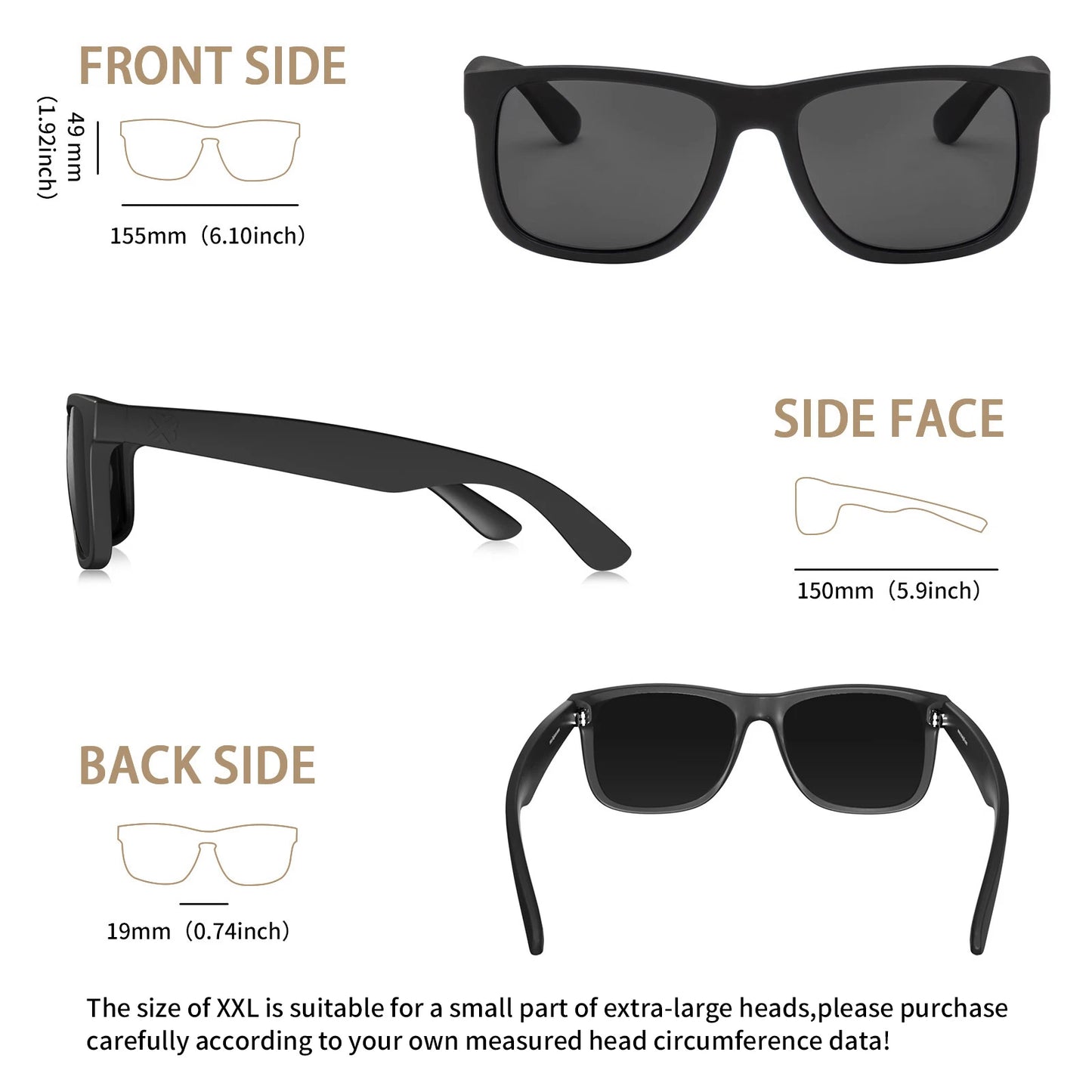 JULI Polarized Sunglasses for Men Women Rectangular Sun Glasses Driving Running Fishing Male Glasses UV400 8806