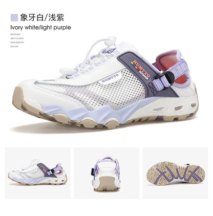 HUMTTO Zapatillas de río para hombre, calzado outdoor de trekking y vadeo, zapatos acuáticos de malla transpirable, secado rápido, tobillo para mujer, zapatillas acuáticas antideslizantes
