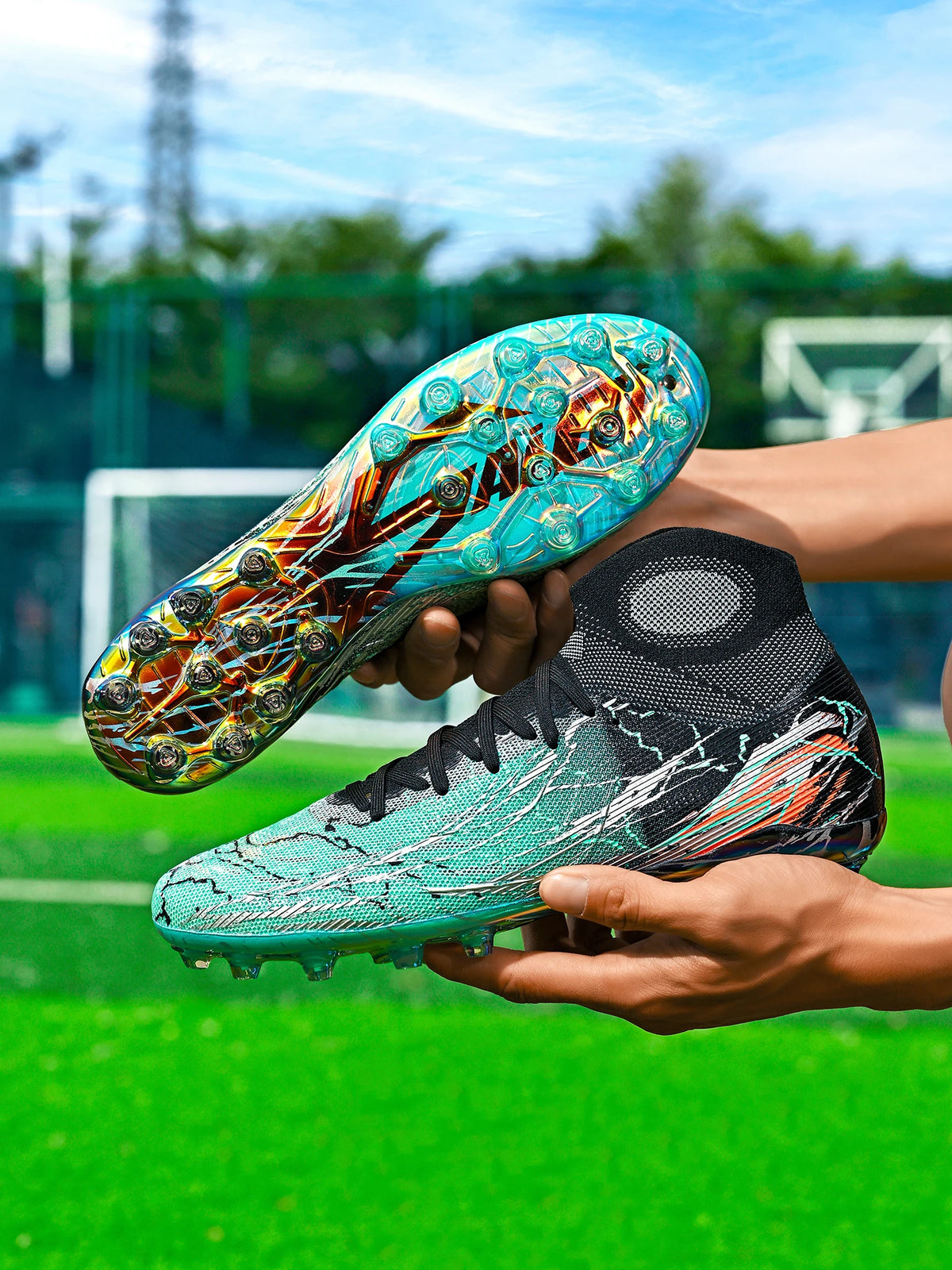 Chaussures de foot Premium AG FG, tige en tissu PU doux au toucher, semelle antidérapante en TPU, qualité fiable pour l'entraînement et la compétition