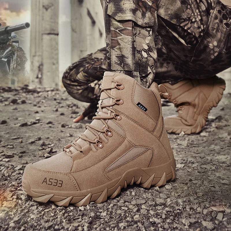 Chaussures de neige antidérapantes pour hommes, bottines montantes à plateforme, confortables et chaudes, bottes d'hiver pour hommes, bottes de couture dans le désert