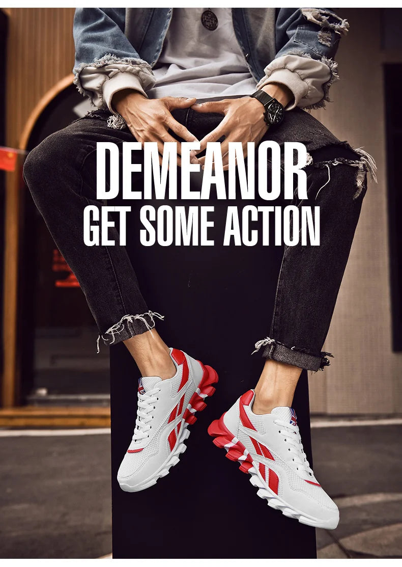 men's and women's running shoes breathable casual sneakers anti-slip vibration comfortable walking shoes 38-46