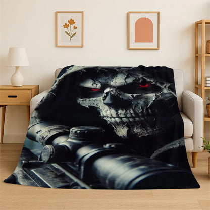Call of Duty COD War Game Cartoon Flannel Blanket Soft Warm Throw Blanket for Bedroom Living Room Bed Travel Camping Picnic