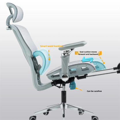 Ergonomic Office Chair Reclining with Footrest High Back Computer Desk Chair with Lumbar Support for Home Office Gaming