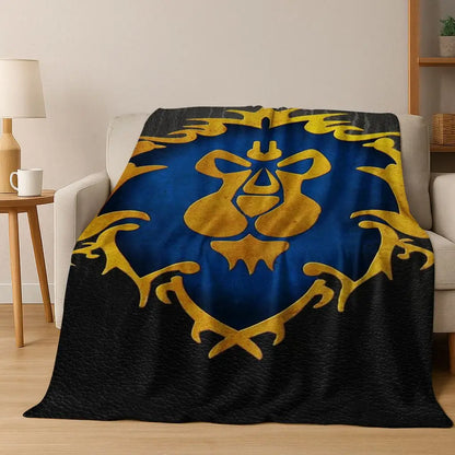 Coperta in flanella WOW World of Warcraft Arthas Demon Illidan Sylvanas, plaid morbido e confortevole per casa, camera da letto, letto, divano, copridivano, idea regalo