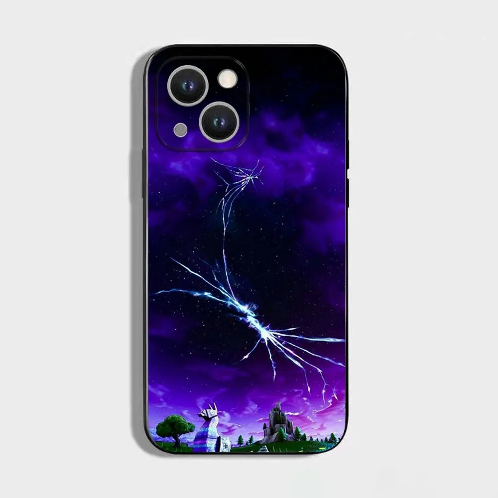 R-Royales F-Fortnites Phone Case For iPhone 16,15,14,13,12,11 Plus, Pro Max, XS, X, XR, SE, Mini, 8, 7, Soft Silicone Black Cover