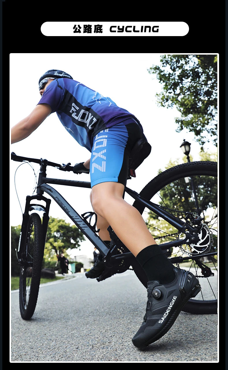 Unisex nye cykelsko – professionelle, lette, luksuriøse og originale landevejs-/MTB-racercykelsko i gummi til mode, cykel, streetwear og sport
