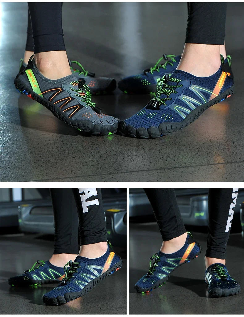 Pánské aqua boty do vody a na plavání, dámské tenisky, dětské barefoot boty pro chlapce, plážové sandály, rychleschnoucí obuv k řece, moři, potápění a do posilovny