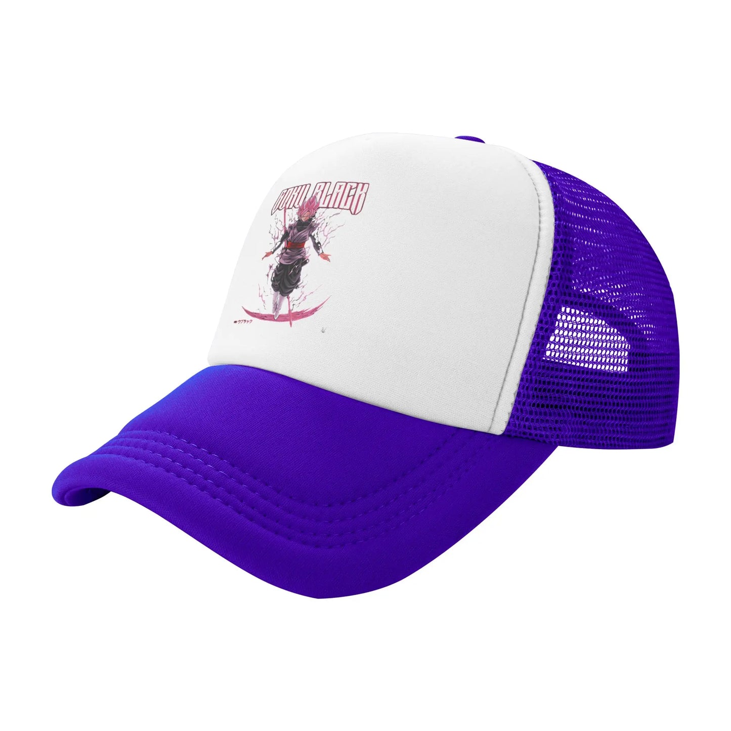 Dragon Ball Black Goku Trucker Cap Men Women  Hat Sun Hat Sports Cap Adjustable Polyester Mesh Baseball Cap Summer
