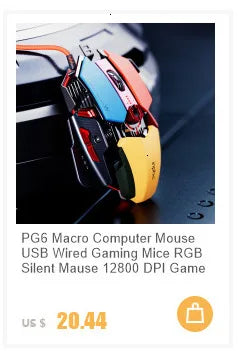 Mechanical Metal Gaming Mouse Wired Ergonomic RGB Backlit Game Mouse 12800 DPI Optical USB Mouse Computer Mouse For Desktop PC