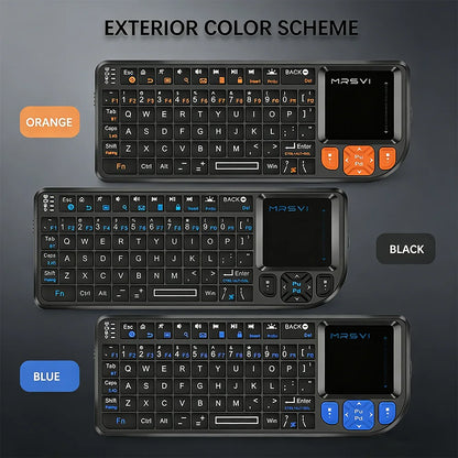 MRSVI Mini-Tastatur A8 PLUS, beleuchtete 2.4GHz- & Bluetooth5.0-Wireless-Tastatur mit Touchpad für Android TV Box, Mac, Laptop, Windows