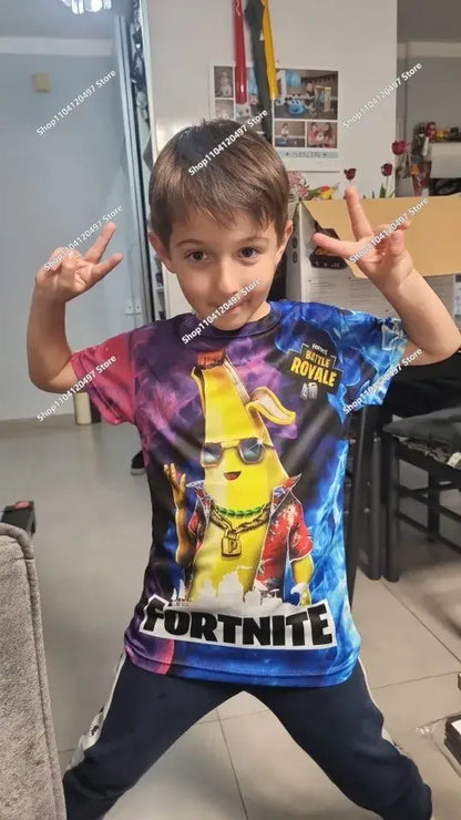 Children's Clothing Autumn Pullover T-shirt Hoodie New Fortnite Kids' Casual Wear Comfortable Streetwear