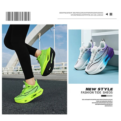Zapatillas de running para hombre y mujer, transpirables, deportivas de competición, con amortiguación de carbono, ligeras, para jogging y entrenamiento masculino
