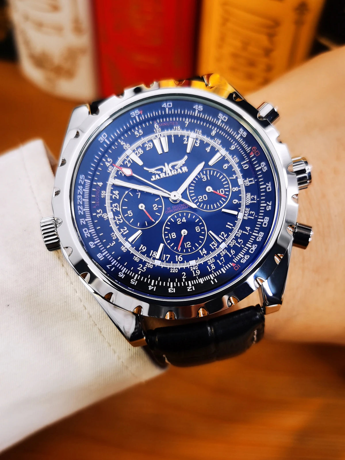 JARAGAR 212 Mechanikus, automata férfi karóra, divatos, üzleti, luxus, heti naptárral ellátott férfi karóra, prémium ajándék, Reloj Hombre