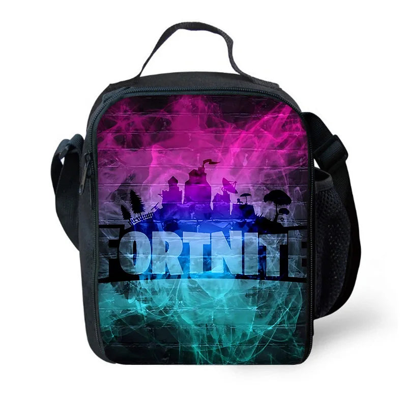 Beliebte Fortnite-Kinder-Isoliertasche mit großem Fassungsvermögen für Jungen und Mädchen, wiederverwendbare Thermo-Kühltasche für Schüler und Outdoor-Lunchbox