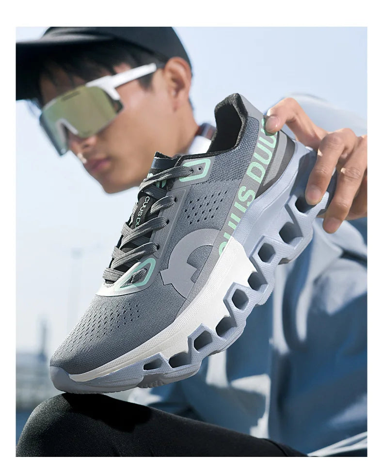Men's Running Shoes Off-Road Cushioning Jogging Non-Slip Breathable Mesh Luxury Outdoor Couple Trainer Race Sneakers