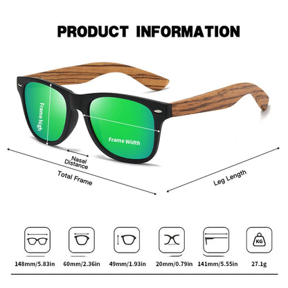 JUNCTURE Fashion Bamboo Wood Vintage Square Sunglasses Men Women Luxury Brand Designer Sun Glasses Wooden Driving UV400 Eyewear