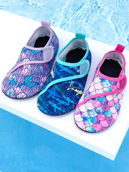 Sapatos aquáticos macios e dobráveis para rapaz e rapariga, para praia, verão, atividades ao ar livre, caminhar na água, natação, surf e mar, de secagem rápida