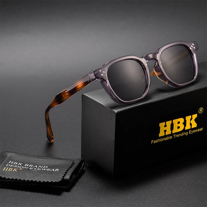 HBK Fashion Retro Men Sunglasses Classic Square Frame  Design Sun Glasses Women Outdoor Travel Party Business Festival Gift