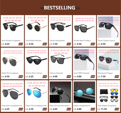 Oculos Masculino Custom Made Myopia Minus Prescription Polarized Lens Square Full-rim Sports Colorful Mirror Sunglasses -1 To-5