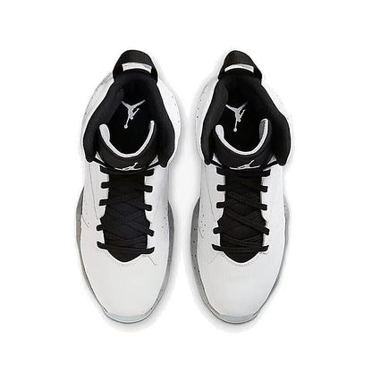 Jordan Lift Off Simple and Versatile Shock-Absorbing, Non-Slip, Wear-Resistant Mid-Top Retro Basketball Shoes for Men, White and Gray Ar4430-101