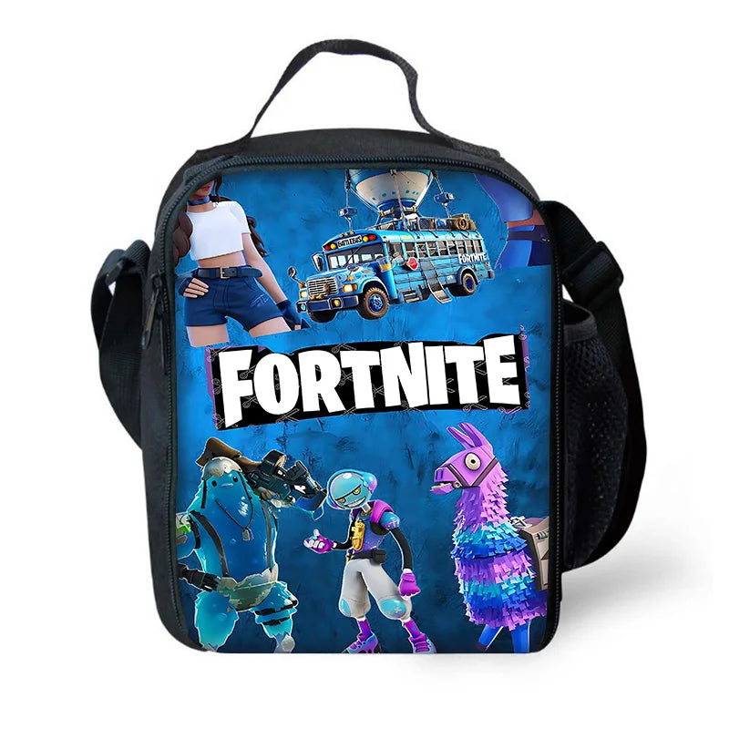 Beliebte Fortnite-Kinder-Isoliertasche mit großem Fassungsvermögen für Jungen und Mädchen, wiederverwendbare Thermo-Kühltasche für Schüler und Outdoor-Lunchbox