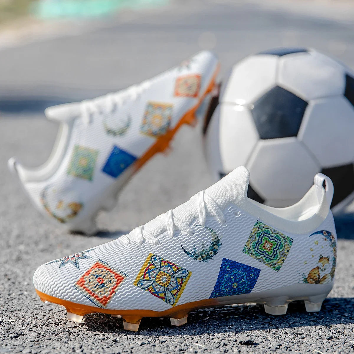 Scarpe da calcio professionali Lawn Nails resistenti all'usura, multicolore, con forte aderenza e grande equilibrio, per allenamento estivo all'aperto