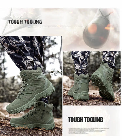 Ulepszone taktyczne męskie buty treningowe do walki, outdoorowe, kempingowe, odporne na zużycie, do szybkiego reagowania, trekkingu, wędkowania i polowania