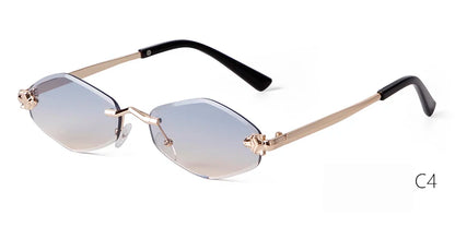 SORVINO 2024 Women Luxury Brand Designer Sunglasses New Polygonal Small Rimless Rhombus Sun Glasses Female Retro Eyewear