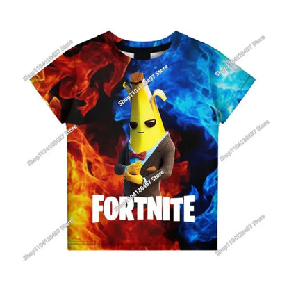 Summer Fashion Fortnite Mascot 3D Print Kids T-Shirt Casual T-shirt Boys Girls Unisex Children's Clothing T-shirt Tops