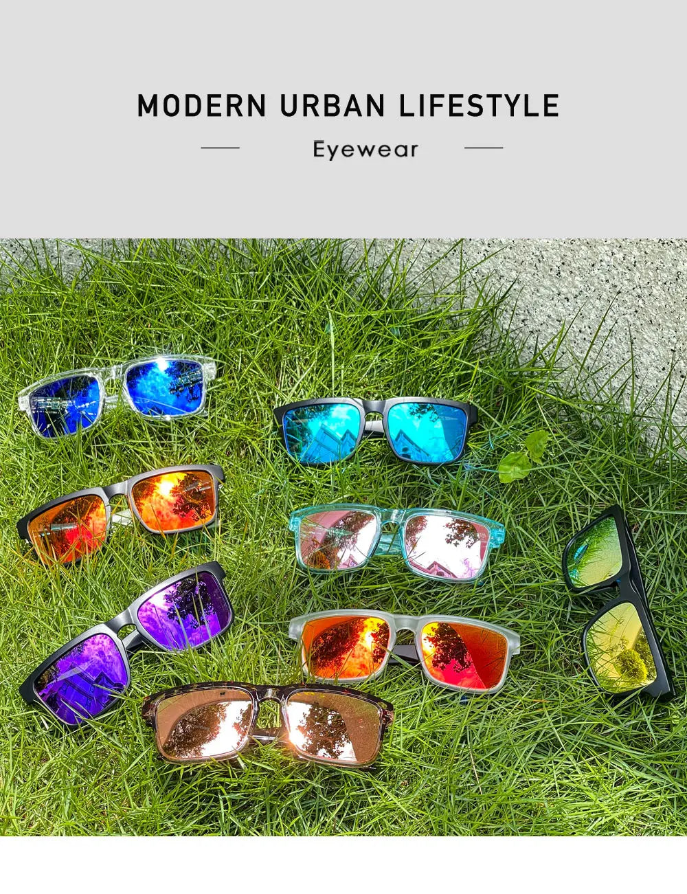 KDEAM Unisex Square Sunglasses Polarized Flash With Stylish Mirrored Pink Sun Glasses New Colors KD332