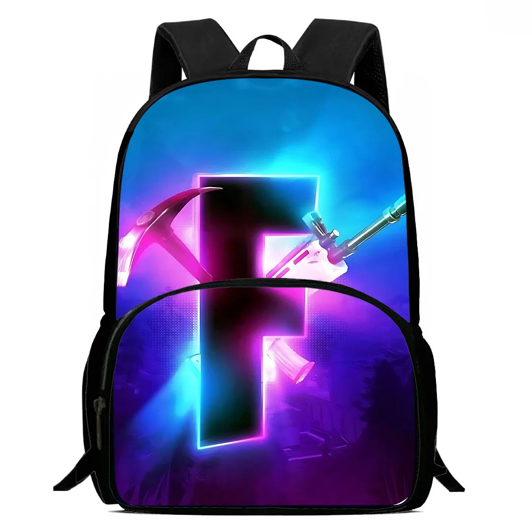 Suosittu FortniteS-peliaiheinen lasten reppu pojille ja tytöille, syntymäpäivälahja oppilaalle, koululaukku lapselle, suurikapasiteettinen kestävä retkeilyreppu