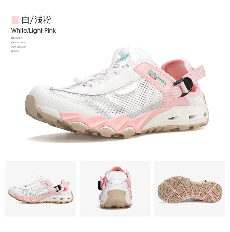 HUMTTO Zapatillas de río para hombre, calzado outdoor de trekking y vadeo, zapatos acuáticos de malla transpirable, secado rápido, tobillo para mujer, zapatillas acuáticas antideslizantes