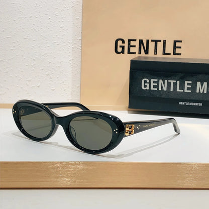 GENTLE MONSTER COCOA Luxury Leisure Men Sunglasses Trendy Acetate Frame Uv400 Classical Vintage Women Eyeglasses Random Case