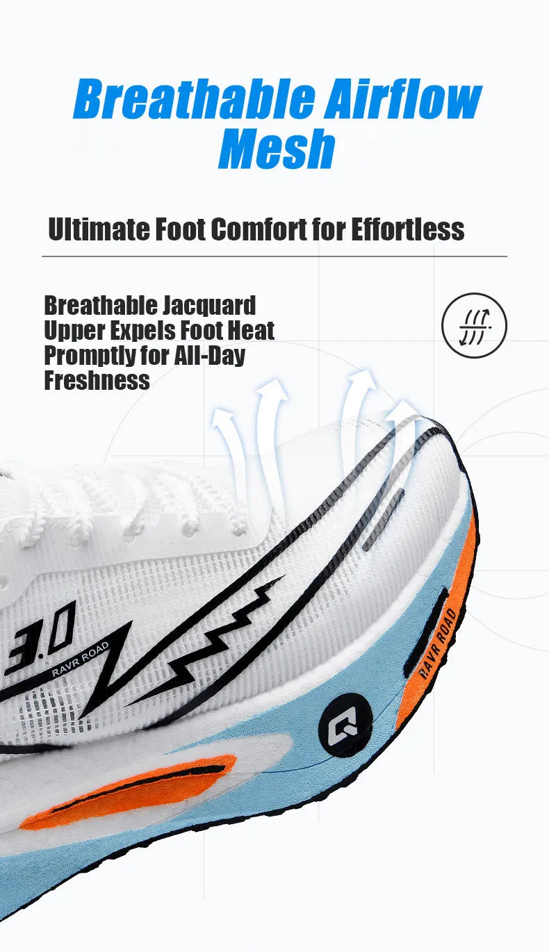 Zapatillas deportivas de carbono para hombre, antideslizantes, acolchadas, cómodas, para carreras, entrenamiento y running; zapatillas de tenis de malla, informales para mujer