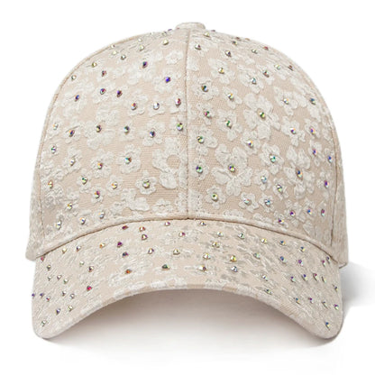 CNTANG vasarinės moteriškos beisbolo kepurės su dirbtiniais deimantais, gėlių siuvinėjimais, moteriškos „snapback“ stiliaus mados dizainerių saulės kepurės, hip-hopo stiliaus Y2K kepurės