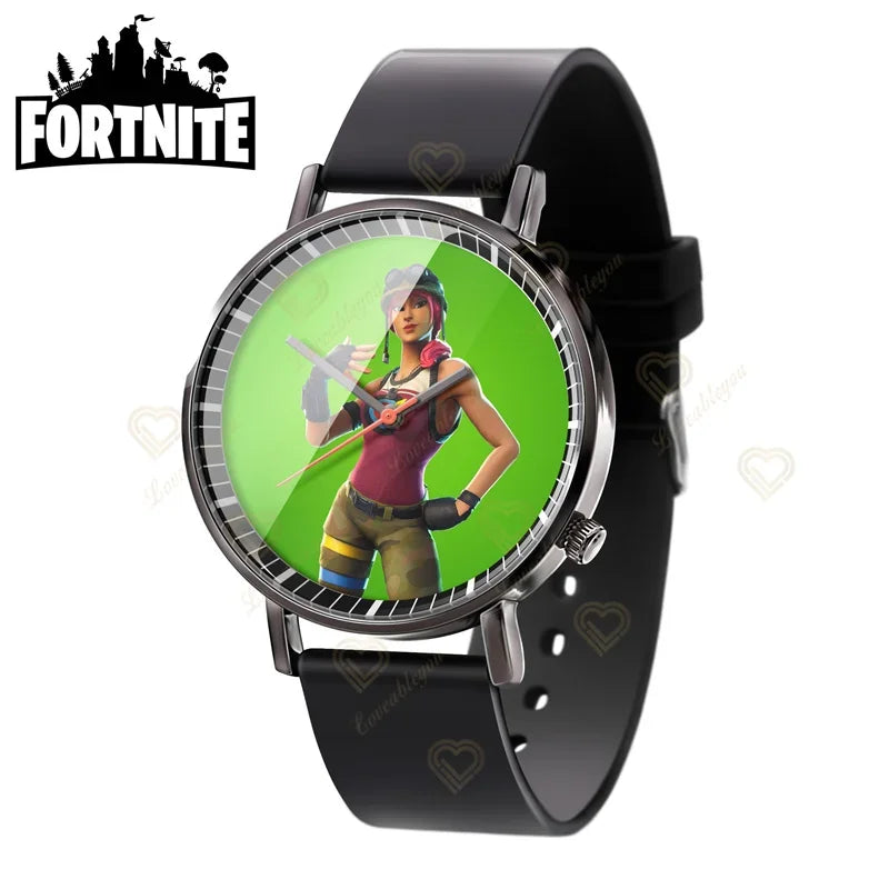Wrist Watch F-Fortnite Cook Watch Trend Fashion Creative Quartz Student Watches Battle Game Figure Model Kids Birthday Gift