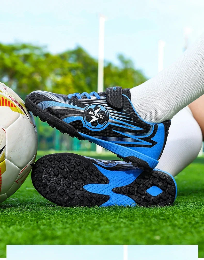Chaussures de football originales à crampons pour cheville, nouvelles chaussures de football pour enfants, chaussures de futsal, baskets rapides pour intérieur, chaussures de sport pour terrain de société, chaussures de f