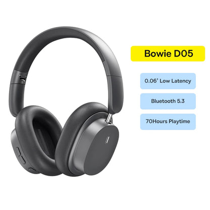 Cuffie over-ear wireless Bluetooth 5.3 Baseus – Driver HiFi da 40mm, autonomia di 70H, headset pieghevole con audio spaziale