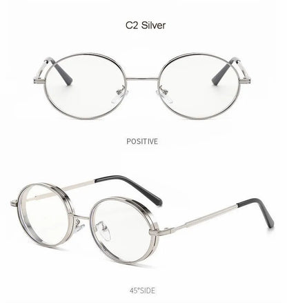 Oval Steampunk Sunglasses For Women Retro Sun Glasses Male Female Brand Designer Metal Frame Eyewear Lentes De Sol Mujer