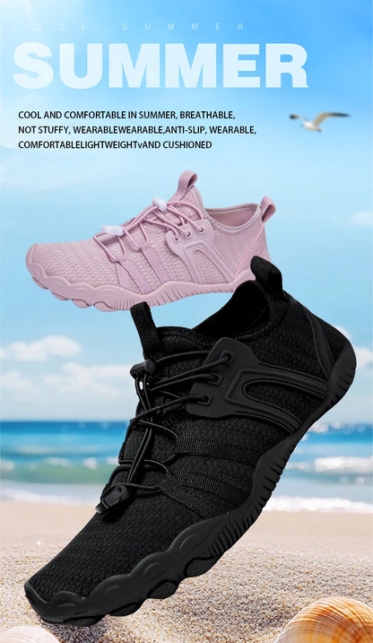 Men Women Wading Shoes Beach Swimming Shoes Outdoor Barefoot Quick-Drying Upstream Shoes Water Sports Diving Fitness Sports Shoe