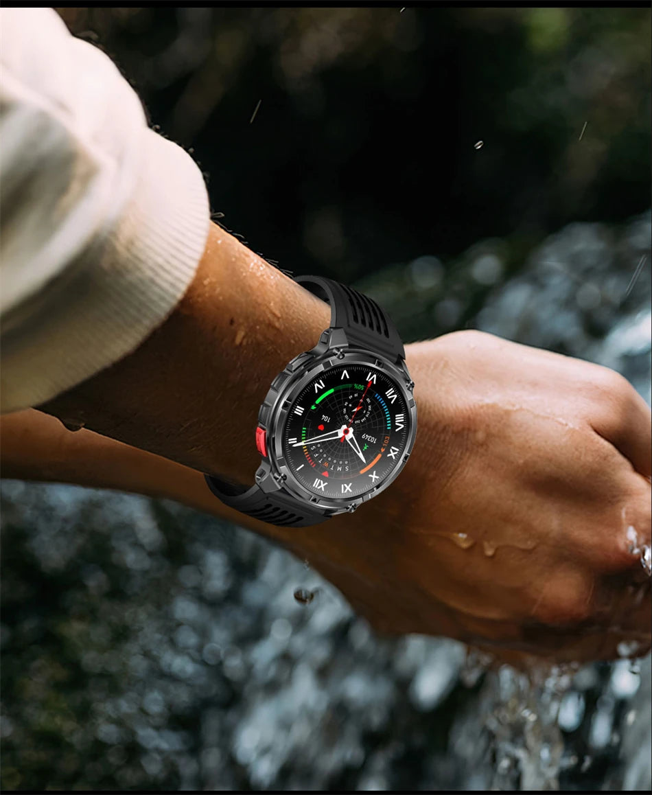 New Original 1100mAh Battery Men Smart Watch Outdoor GPS 10ATM Waterproof Bluetooth Call Sport Smartwatch For Android IOS Phones