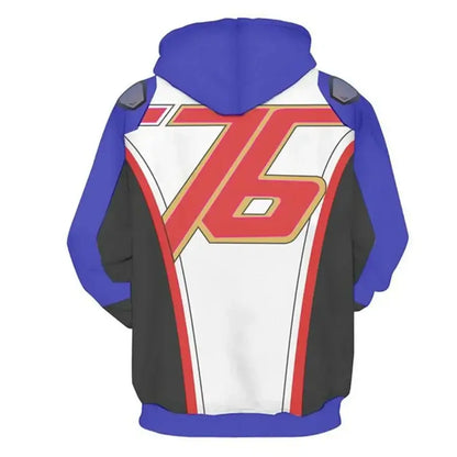 Anime Game Hoodie Sweatshirt 3D Printing Overwatches DVA DJ Cosplay Costume Women Men Couple Hooded Jacket Top Clothing