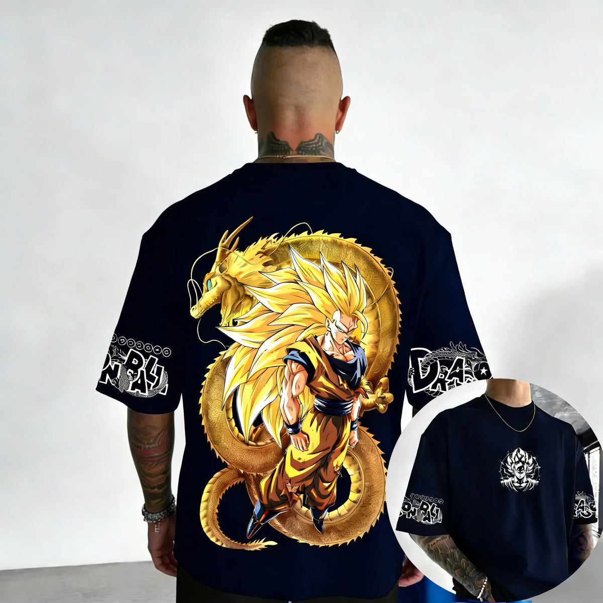 Koszulka bawełniana z motywem anime Dragon Ball – Super Saiyan 3, model wspólnej marki, damska i męska, nowa letnia, luźna, codzienna, w dużym rozmiarze, z krótkim rękawem