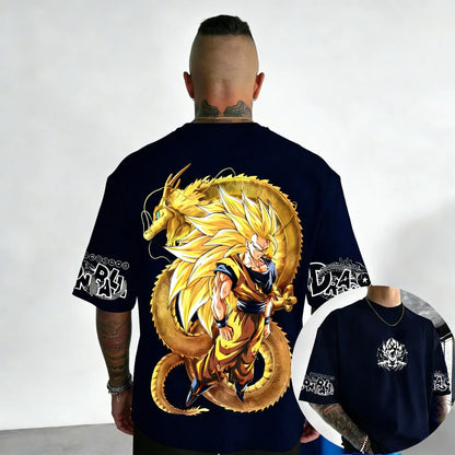 Koszulka bawełniana z motywem anime Dragon Ball – Super Saiyan 3, model wspólnej marki, damska i męska, nowa letnia, luźna, codzienna, w dużym rozmiarze, z krótkim rękawem